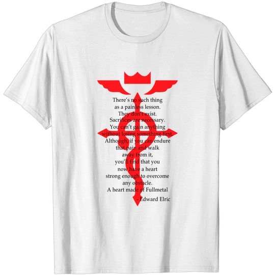 Men's Fullmetal Alchemist Short Sleeve T-Shirt Classic Adult Tee