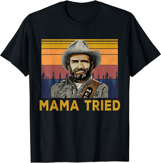 Mama Tried T-shirt Vintage, Country Music, Merle Tee Haggard