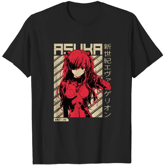 Not applicable Evangelion Asuka Langley Soryu Men's T-Shirt Cotton Crew Neck Short Sleeve Tees