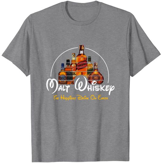 Discover Malt Whiskey Shirt, Happiest Drink Pun Parody T-Shirt