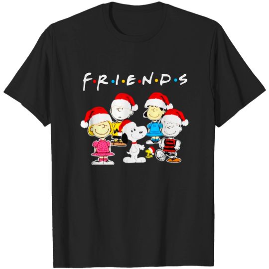 Peanuts Characters Friends Christmas T-Shirt