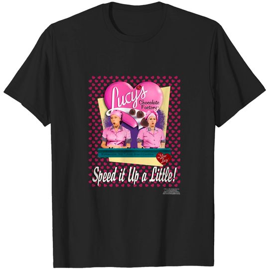 I Love Lucy T-Shirt Chocolate Factory Speed it Up Pink Tee