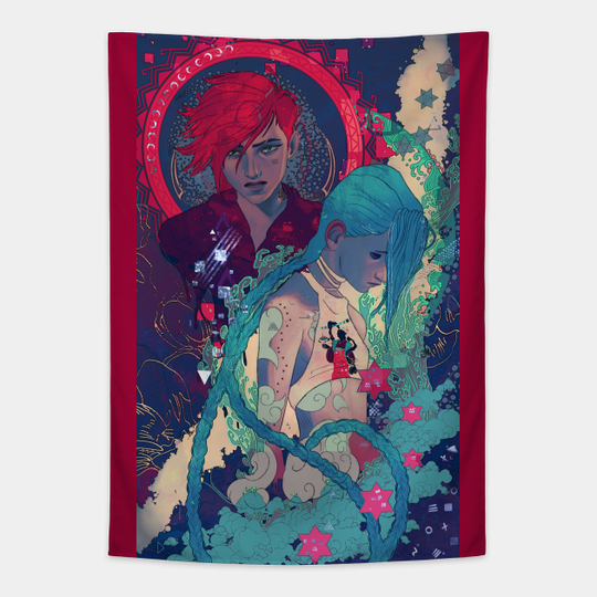 Discover Vi and Jinx - Arcane - Tapestry
