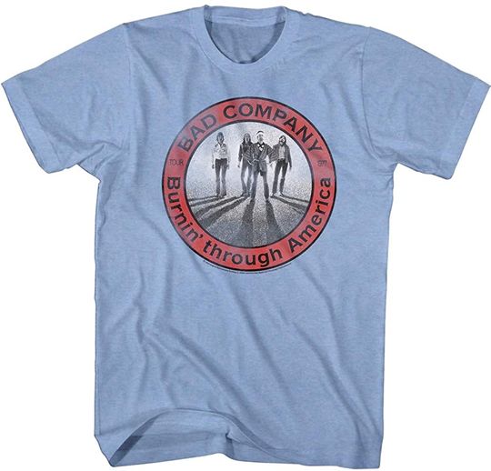 Bad Company Rock Band Burning Through America '77 Tour T-Shirt