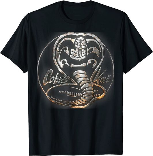 Cobra Kai Rusted Steel Snake Logo Graphic T-Shirt
