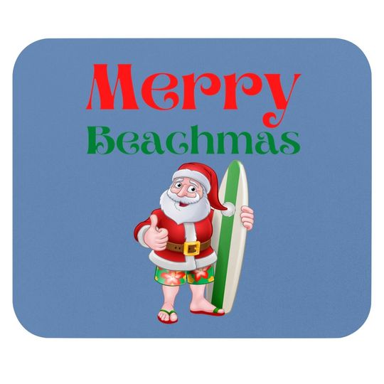 Merry Beachmas Surfing At The Beach Classic Mouse Pads
