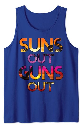 Summer Beach Tanks Funny Suns Out Guns Out Tank Top