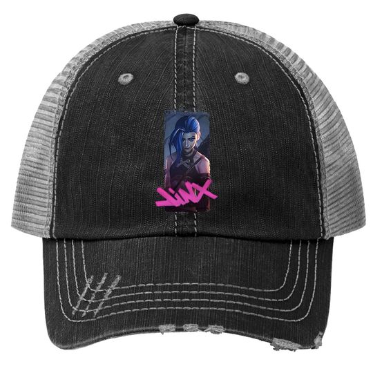 Arcane Jinx League Of Legend Trucker Hats
