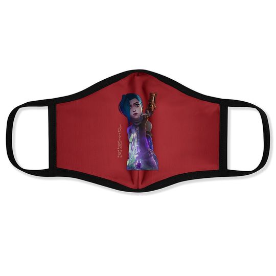 Arcane Jinx League Of Legend Face Masks