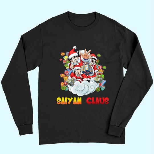 Saiyan Claus Funny Christmas Goku Dragon Ball Long Sleeves