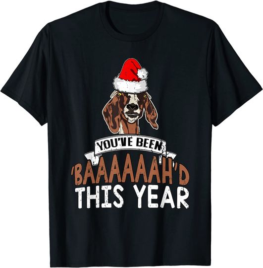 Funny Christmas You've Been Baaahd This Year Farm Goat Shirt