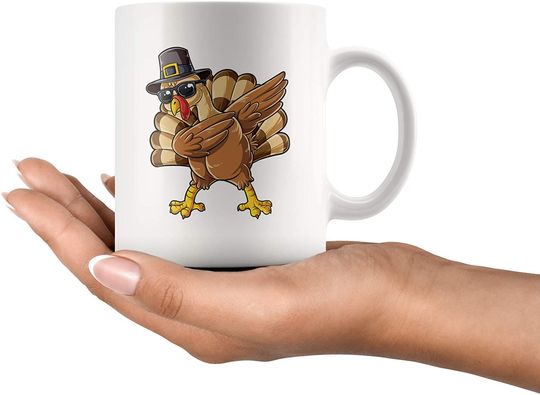 Thanksgiving Day - Dabbing Turkey Thanksgiving Day Pilgrim Coffee Mug