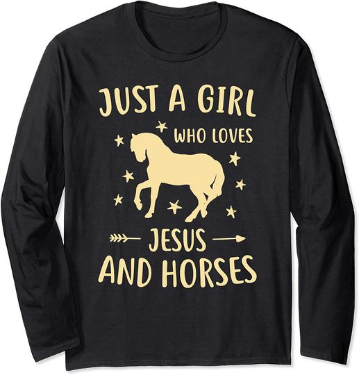 Horse Women Long Sleeve Jesus And Horses