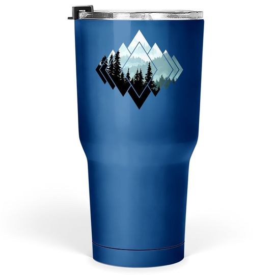 Forest Nature Mountains Trekking Hiking Camping Outdoor Gift Tumbler 30 Oz