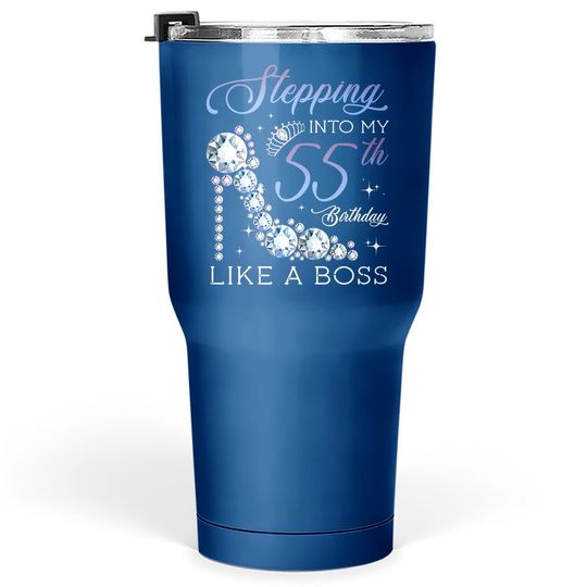Stepping Into 55th Birthday Born 1965 Gifts 55 Years Old Tumbler 30 Oz