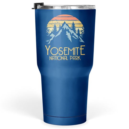 Vintage Yosemite National Park California Tumbler 30 Oz