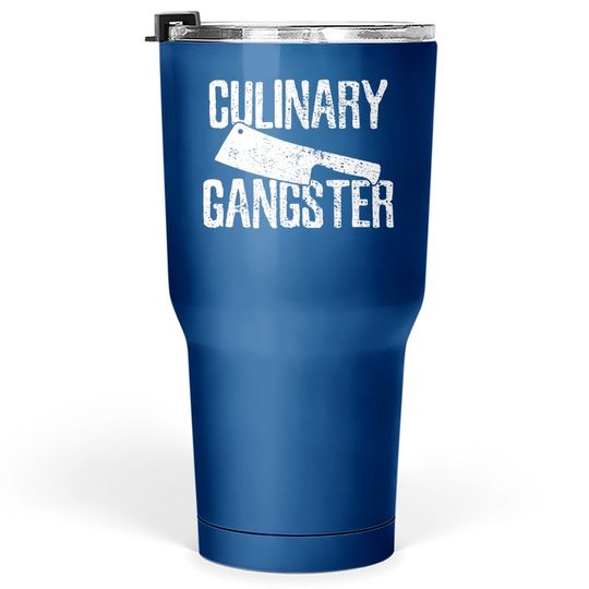 Black Chef Cook Cooking Culinary Gangster Vintage Black Tumbler 30 Oz Small
