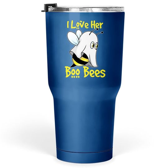 I Love Her Boo Bees Halloween Matching Couple Costume His Tumbler 30 Oz