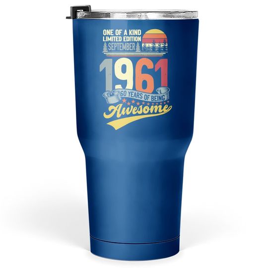 60th Birthday September 1961 60 Years Old 60th Bday Month Tumbler 30 Oz
