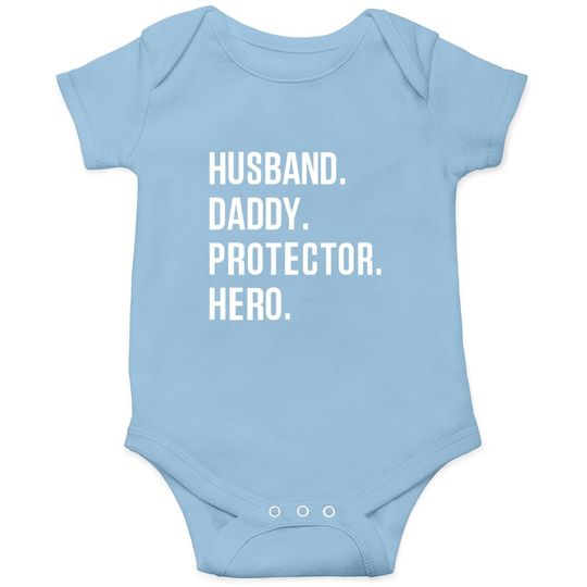 Baby Bodysuit Husband Daddy Protector Hero