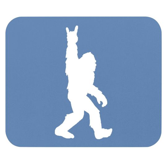 Funny Bigfoot Rock and Roll Sasquatch Mouse Pads