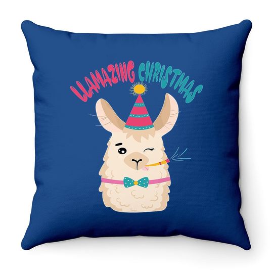 Discover Have A Llamazing Christmas Cute Throw Pillows