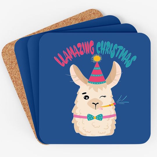 Discover Have A Llamazing Christmas Cute Coasters