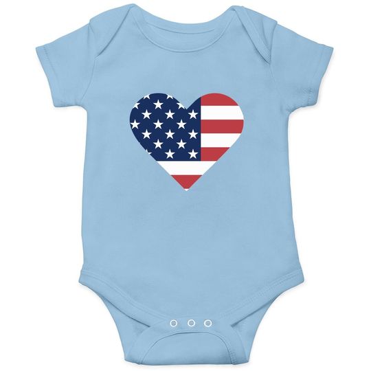 American Flag Baby Bodysuit 4th Of July Patriotic Baby Bodysuit Independence Day Stars Stripes Print Tee Tops