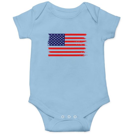 American Flag Baby Bodysuit Patriotic Baby Bodysuit Usa Flag Stars Stripes Print Short Sleeve Baby Bodysuit 4th Of July Tee Tops