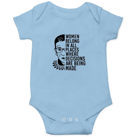 Notorious Rbg Baby Bodysuit Progressive Liberal Ruth Bader Ginsburg Baby Bodysuit Funny Letter Print Graphic Tee Tops