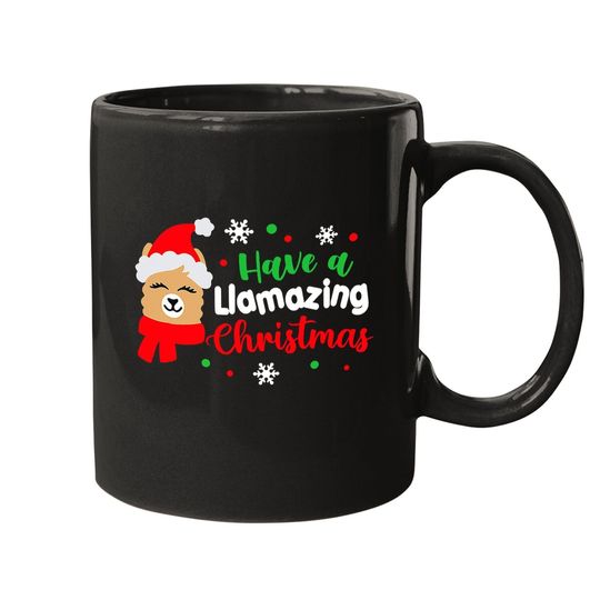 Have A Llamazing Christmas Santa Hat Mugs