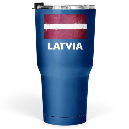 Latvia Flag Tumbler 30 Oz