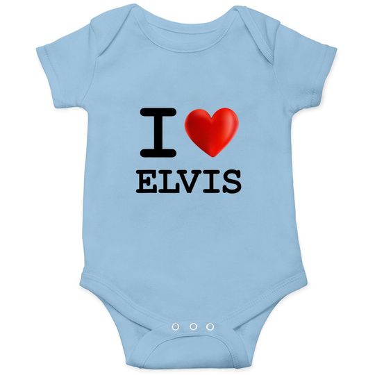 I Love Elvis Heart Name Baby Bodysuit