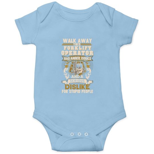 Forklift Operator Baby Bodysuit Sarcastic Forklift Operator - Walk Away This Forklift Operator Baby Bodysuit For Women
