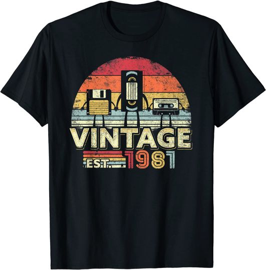 1981 Shirt. Vintage Birthday Gift, Funny Music, Tech Humor T-Shirt