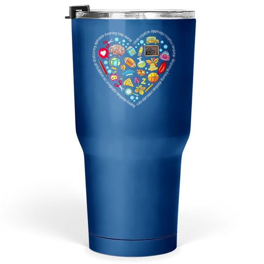 Speech Language Pathology Heart Shape Speech Therapy Tumbler 30 Oz