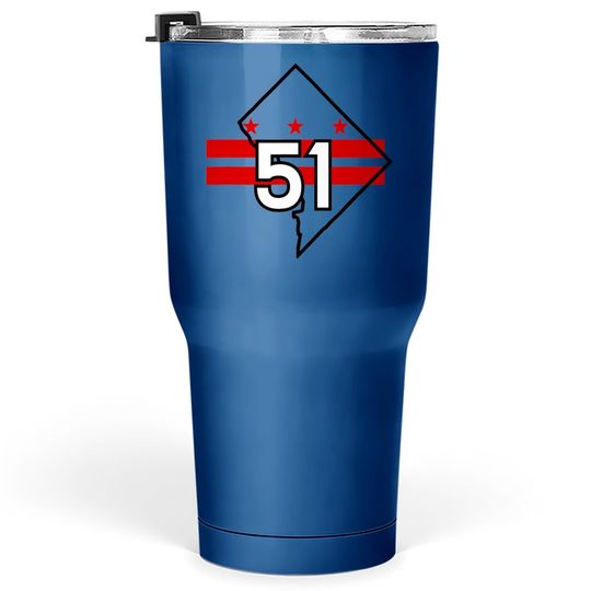 Washington, D.c. Flag, Statehood, 51, Tumbler 30 Oz