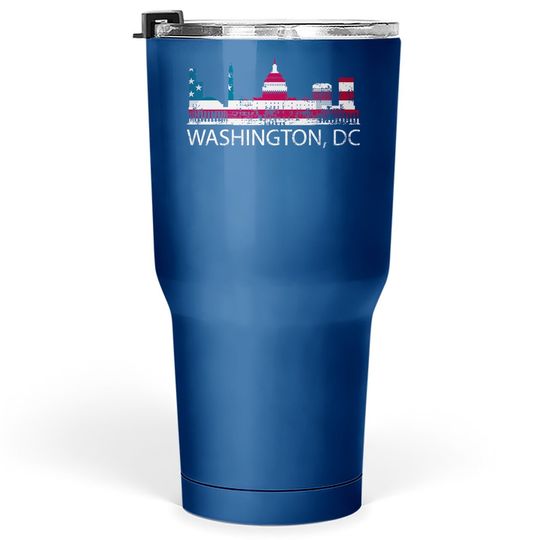Washington Dc Capitol Hill Usa Flag Souvenir Tumbler 30 Oz