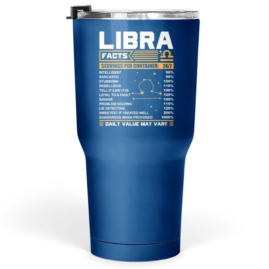 Libra Birthday Facts Tumbler 30 Oz