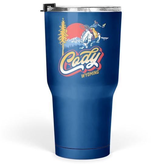 Wyoming Vintage Rodeo Cowboy Tumbler 30 Oz