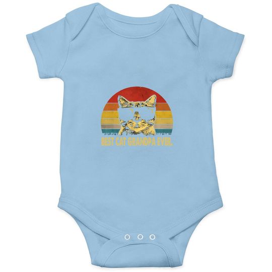 Best Cat Grandpa Ever Vintage T Baby Bodysuit Father's Day Tee Baby Bodysuit