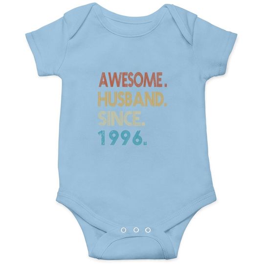 25th Wedding Anniversary Gift - Awesome Husband Since 1996 Baby Bodysuit