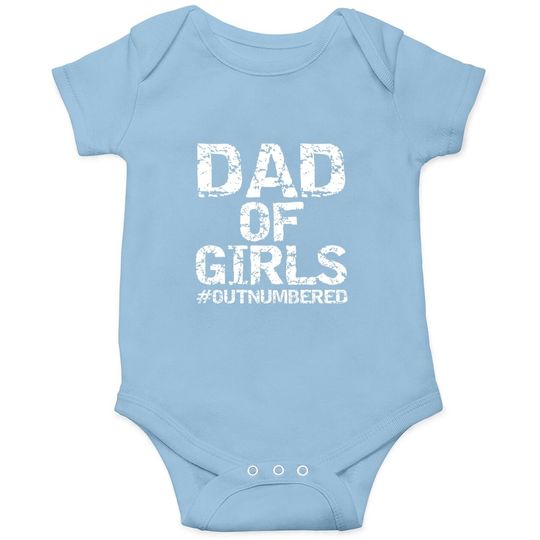 Father's Day Gift From Daughters Dad Of Girls #outnumbered Premium Baby Bodysuit