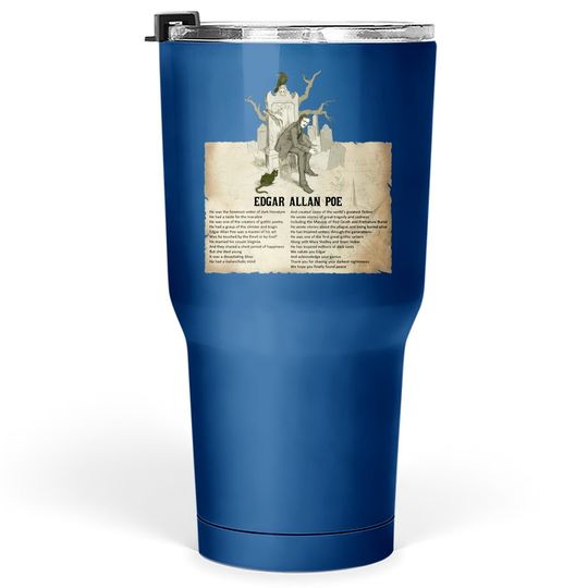 Edgar Allan Poe Tumbler 30 Oz