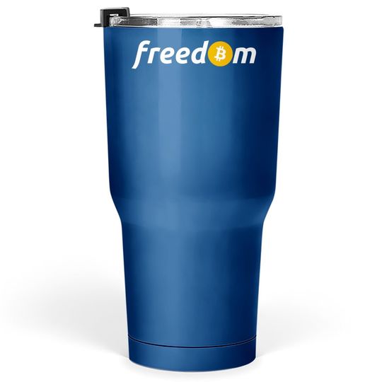 Bitcoin Means Freedom: Btc Logo Tumbler 30 Oz For Crypto Fans Tumbler 30 Oz