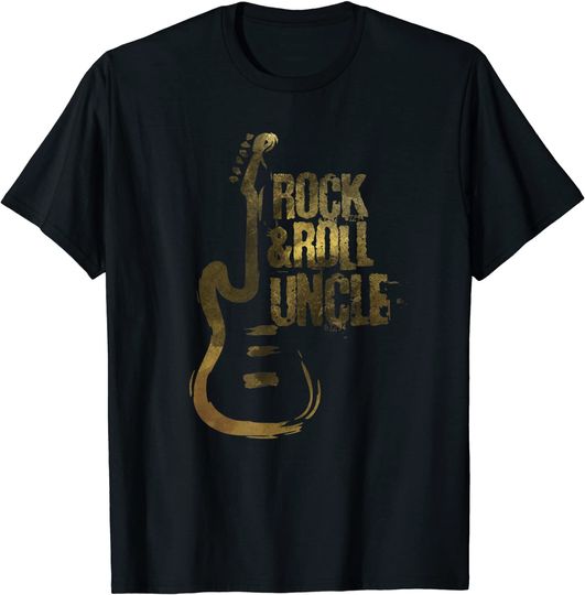 Guitar Silhouette T-Shirt Rock And Roll Uncle