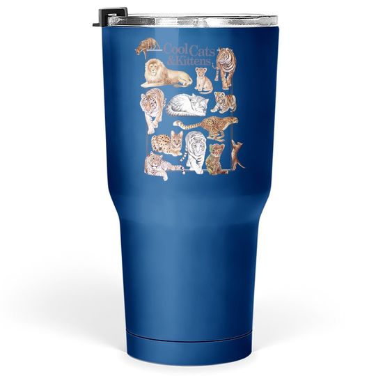 Cool Cats & Kittens White Graphic Tumbler 30 Oz