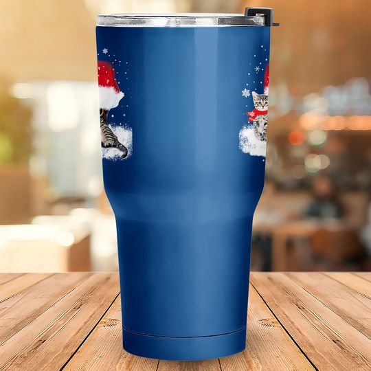 Cats And Santa Claus For Cat Lover Classic Tumbler 30 Oz