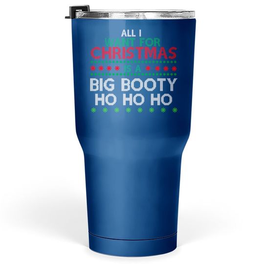 All I Want For Christmas Is A Big Booty Ho Ho Ho Tumbler 30 Oz
