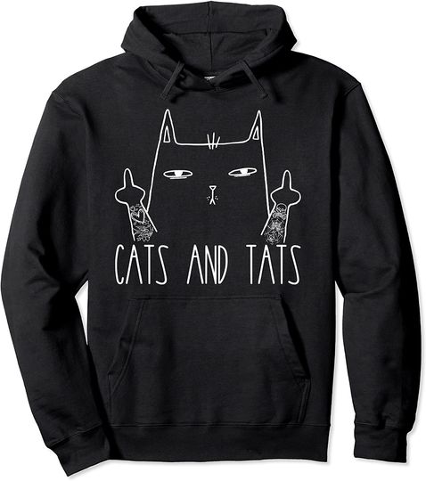 Middle Finger Cat Hoodie Cats And Tats Middle Finger Tattooed Cat Tattoo Lover
